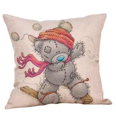 

〖Follure〗Bear Pillowcase Linen Car Home Decorative Cushion Cover Pillow Covers