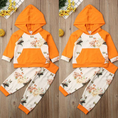 

Newborn Kids Toddler Baby Boy Girl Outfits Hoodie Tops T-shirtPants Clothes Set