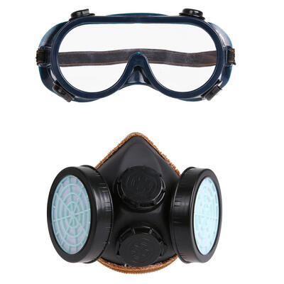 

2pcs Protective Safety Double Tank Filter Respirator Anti Dust Face Mask