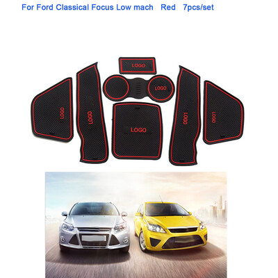 

7pcs Replacement for Ford Focus 2007-2014 Car Styling Slot Pad Interior Door Groove Mats Auto Decoration