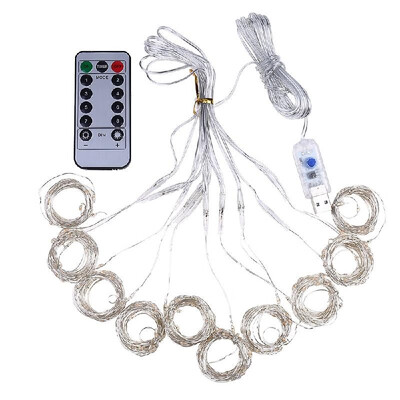 

Curtain Lights USB Powered Fairy Lights String Waterproof 8 Modes Twinkle Lights for Parties Bedroom Wedding Valentines Day Wall