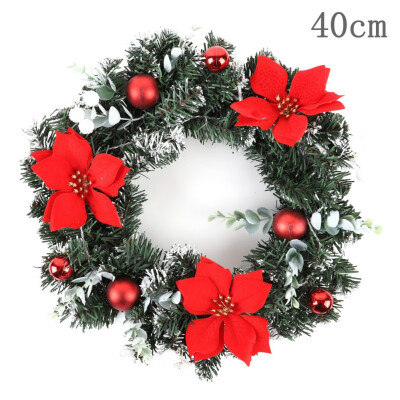 

Christmas Flowers Wreath Front Door Hang Round Garland For Christmas Party New Year Decorations Series Dropshipping