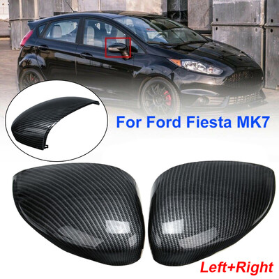

Carbon Fiber Rear View Side Mirror Cover Trim Part For Ford FIESTA MK7 2009-2017