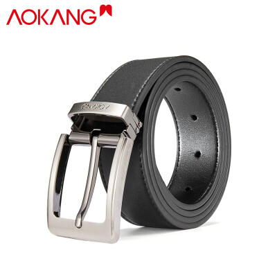 

Aokang official flagship store mens leather belt casual youth mens pants with pin buckle mens belt 8931502005 black black 120