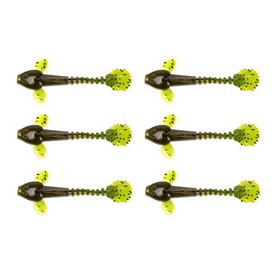 

6pcsbag Fishing Lure Soft Shad Silicone Bait Wobblers Swimbait Lifelike Soft Lure Odor Attractant Artificial Bait