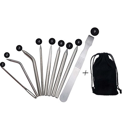 

DIY Parachute Cord Bracelet Lacing Stitching Needles Set Smoothing Tool Steel