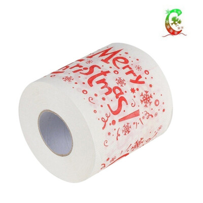 

Christmas Roll Paper Printed Bath Toilet Paper Santa Claus Tissue Paper Xmas Decor Tissue Roll