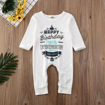 

Newborn Infant Baby Boy Girl Birthday Clothes Romper Bodysuit Jumpsuit Outfit US