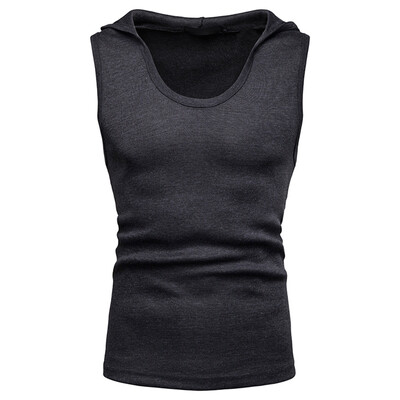 

Toponeto Fashion Mens Summer Casual Loose Thread Hooded Sleeveless Hip Hop Vest Tops
