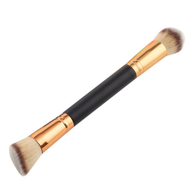 

GUJHUI Professional Double Head Makeup Brushes Women Blush Powder Brush Synthetic Hair Slanted Head Makeup Brush 4137