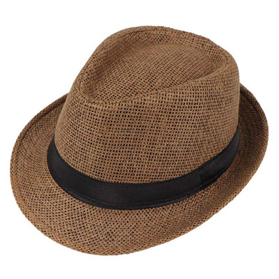 

New Unisex Summer Sun Panama Straw Hats Band Sun Hat