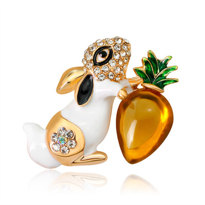 

Animals Brooch Pins Bee Rabbit Octopus Cat Owl Bird Cat Enamel Brooches for Women Men Crystal Brooch