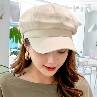 

Spring&Autumn New Fashion Chao Net Red Hat Japanese Octagonal Baseball Hat Female Habitat Beret