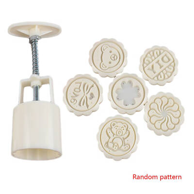 

Mid-Autumn Festival Hand Pressure Moon Cake Mold Set Pastry Mould Dessert DIY Round Cookie Mold