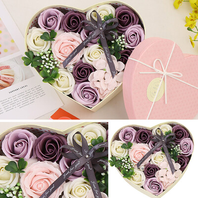 

Toponeto Mothers Day DIY Soap Flower Gift Rose Box Bouquet Wedding Home Festival Gift