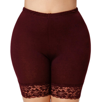 

Women Fashion Underwea Large Size High Waist Lace Stitching Bag Hip Bottom Shorts Safety Pants