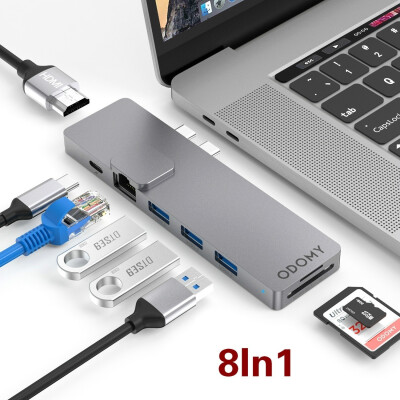 

Type-C USB C Hub 78 In1 USB-C To 4K HDMI USB 30 SD TF Card Reader Adapters