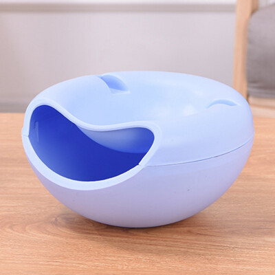 

Hot Sale Multifunction Creative Small Double Layer Fruit Dish Snack Plates Storage Box Trash Can