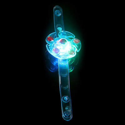 

Spinning Top Bracelet Toy Glow LED Wristband Party Spinning Top Toy For Kid Wearing A Luminous Ring To Rotate The Night Light