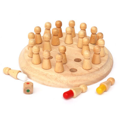 

Wooden Round Memory Match Stick Chess Game Toys Wood Children Kids Early Educational Blocks Toy Birthday Gift