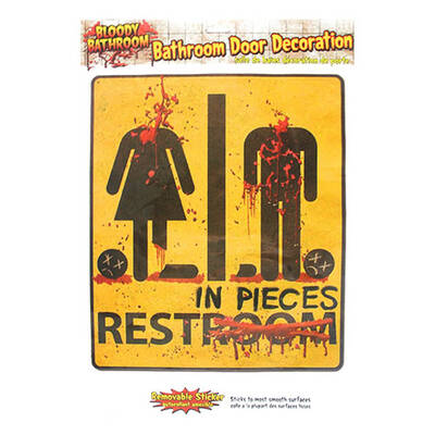 

Bathroom Toilet Door Wall Scary Decorations Waterproof Stickers Dancing Party Props for Bar KTV