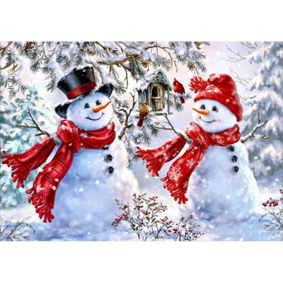 

5D Diy Diamond Painting Christmas Snowman Cross Stitch Rhinestone Diamond Mosaic Diamond Embroidery