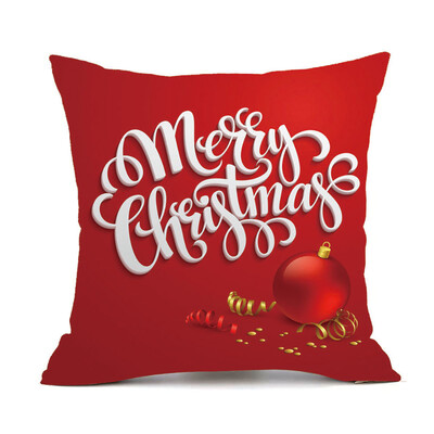 

Tailored Merry Christmas Pillow Cases Cotton Linen Sofa Cushion Cover Home Decor