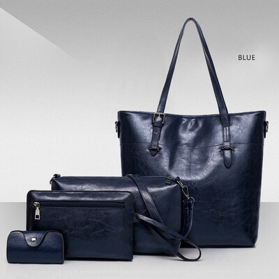 

Tailored Fashion Composite Bag Shoulder Crossbody Handbag Phone Bag For Women Girls 4Pcs