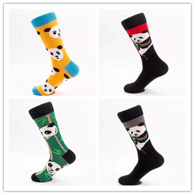 

Aa-shop 1 Pair Men Cute Panda Students Females China Style Animal For Four Seasons Cotton Skateboarding Socks