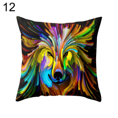 

Multi-Color Animal Face Square Throw Pillow Case Cushion Cover Bedding Articles