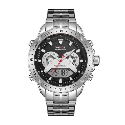 

WEIDE WH8501 Dual Display Two Movement Digital Quartz Men Watch 3ATM Waterproof Business Sports Luminous Military Watch Dual Time