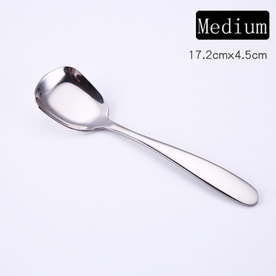 

Toponeto Stainless Steel Soup Spoons Table Spoons Dinner Spoons Rice Spoons Special Squar