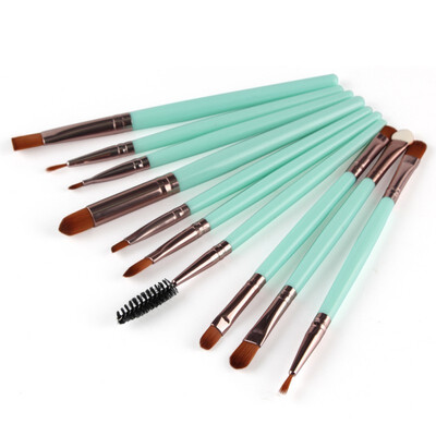 

658 10 PcsSet Pro Beauty Eye Shadow Eyeliner Cosmetic Makeup Brush Brushes Set Tools