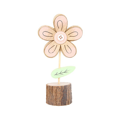 

Gobestart Plain Natural Decoration Cute Wooden Flower Home Easter Ornaments Hollow Small