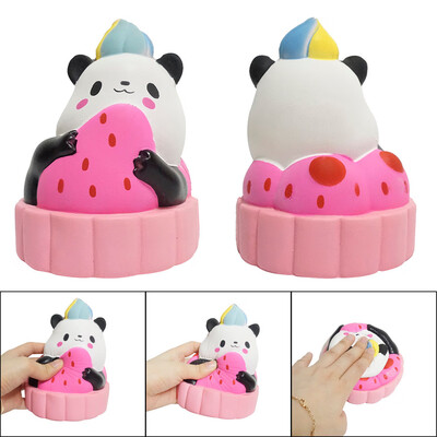 

YIWULACartoon Panda Ice Cream Scented Slow Rising Pressure Squeeze Stress Reliever Toy