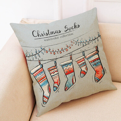 

Tailored Christmas Home Decor Cushion Cover Graffi Style Throw Pillowcase Pillow Covers