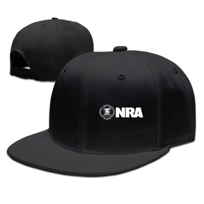 

Adjustable Plain Hat Flat Brim Hat UnisexMenWomen - NRA National Rifle Association