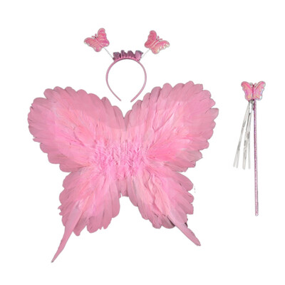 

Colorful Butterfly Wings Feather Angel Wing Kids Fairy Angel Wing Stage Performance Props Cosplay Carnival Party Supplies