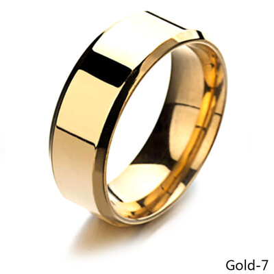 

Titanium Ring Men Wedding Ring Simple Silver Black Gold Stainless Steel Rings Women Men Jewelry