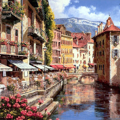

4050CM DIY Oil Painting Paint By Numbers Digital Hand-painted Living Room Restaurant Decoration Painting Romantic Tow