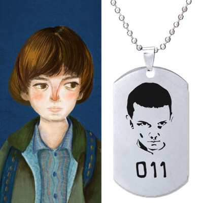 

Stranger Things Necklace Creative Stainless Steel Military Charms Pendant Chokers Jewelry Gifts for Women Girls