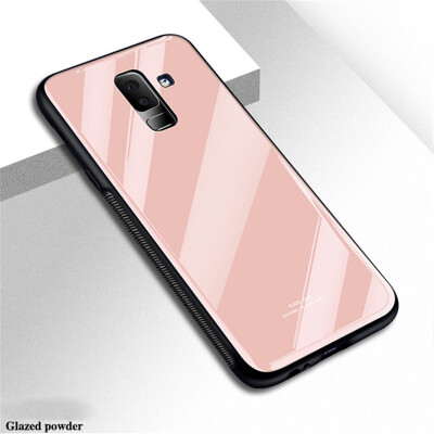 

Goowiiz Phone Case For Samsung Galaxy A6A6 PlusA9 StarA9 Star LiteA8 Star Luxury Fashion Tempered Glass Slim Cover Soft edge