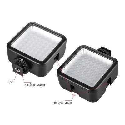 

Andoer W49 Mini Interlock Camera LED Panel Light Dimmable Camcorder Video Lighting With Shoe Mount Adapter for Canon Nikon Sony A7