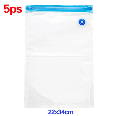 

5PCS Storage Zipper Bag Fresh Food Snack Clip Grip Coffee Plastic Clear Ziplock Reclosable Clothing Storage Bag Travel Camping
