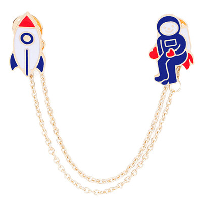 

Brooches Hat Wolf Decoration Bag Chain Jewelry Astronaut Bear Cute Necessaries Charm Brooch High Quality Denim Gift