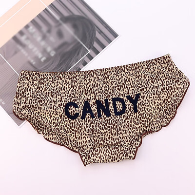 

Fashion Sexy Milk Silk Lady Low Waist Briefs Womens Panties Print Breathable Underpants