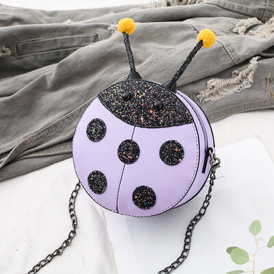 

Tailored Fashion Childrens Seven-Star Cute Ladybug Leather Shoulder Bag Messenger Bag