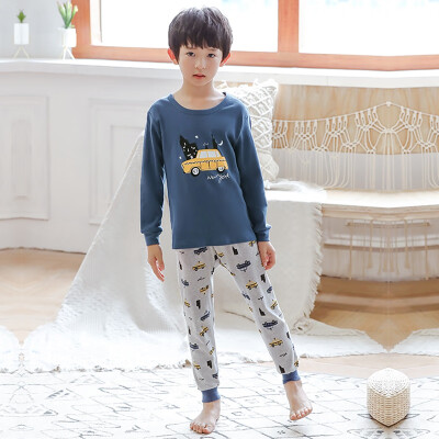 

Autumn Pajamas Set Baby Kids Girls Boys Cartoon Print Sleepwear Set Long Sleeve Blouse TopsPants Pajamas