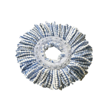 

Replacement Microfiber Mop Heads 360° Spin Round Shape Standard Size Easy Wring Spin Mop Refill Easy To Store Save Space