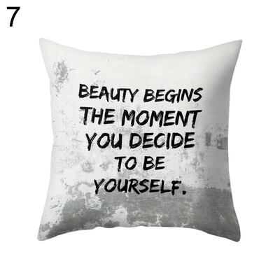 

Encouraging Letter Suqare Throw Pillow Case Cushion Cover Sofa Bedding Articles